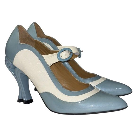 JOHN FLUEVOG Celestial Communication Aquila Mary Jane 6.5 Sculpted Baroque Rococ - Picture 1 of 12